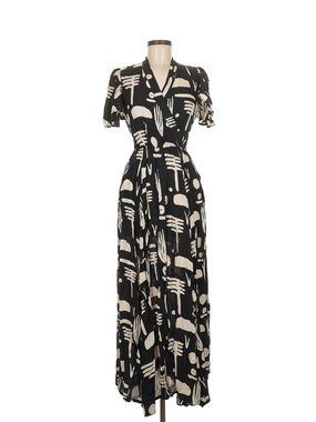 Bel Kazan La Vie En Rose Dress black Ledo novelty abstract print medium maxi
